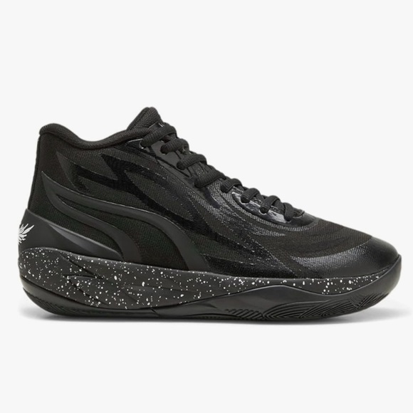 Men’s Puma MB.02 "Oreo" LaMelo Ball basketball sneakers in black and white. 10.5 - Picture 4 of 16